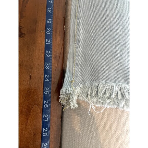 Palmer Heritage Distressed Hem High Rise Wide Leg Jeans Woman's Size 31 - Picture 10 of 16